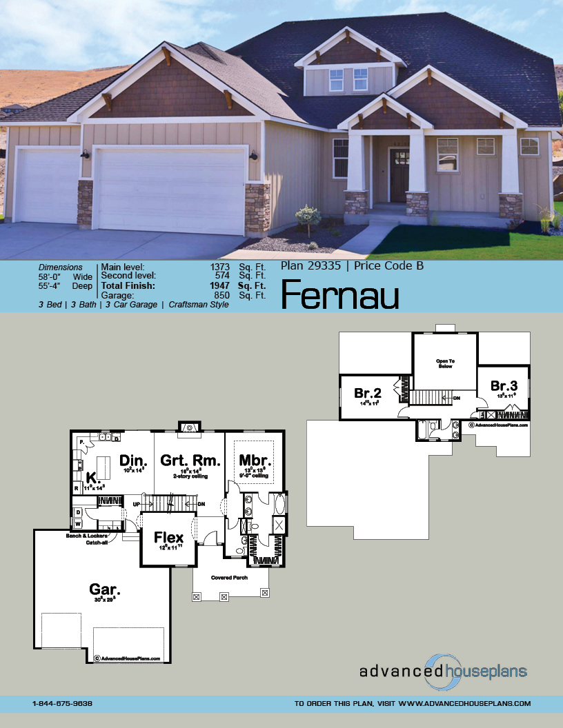  1  5 Story  Craftsman House  Plan  Fernau