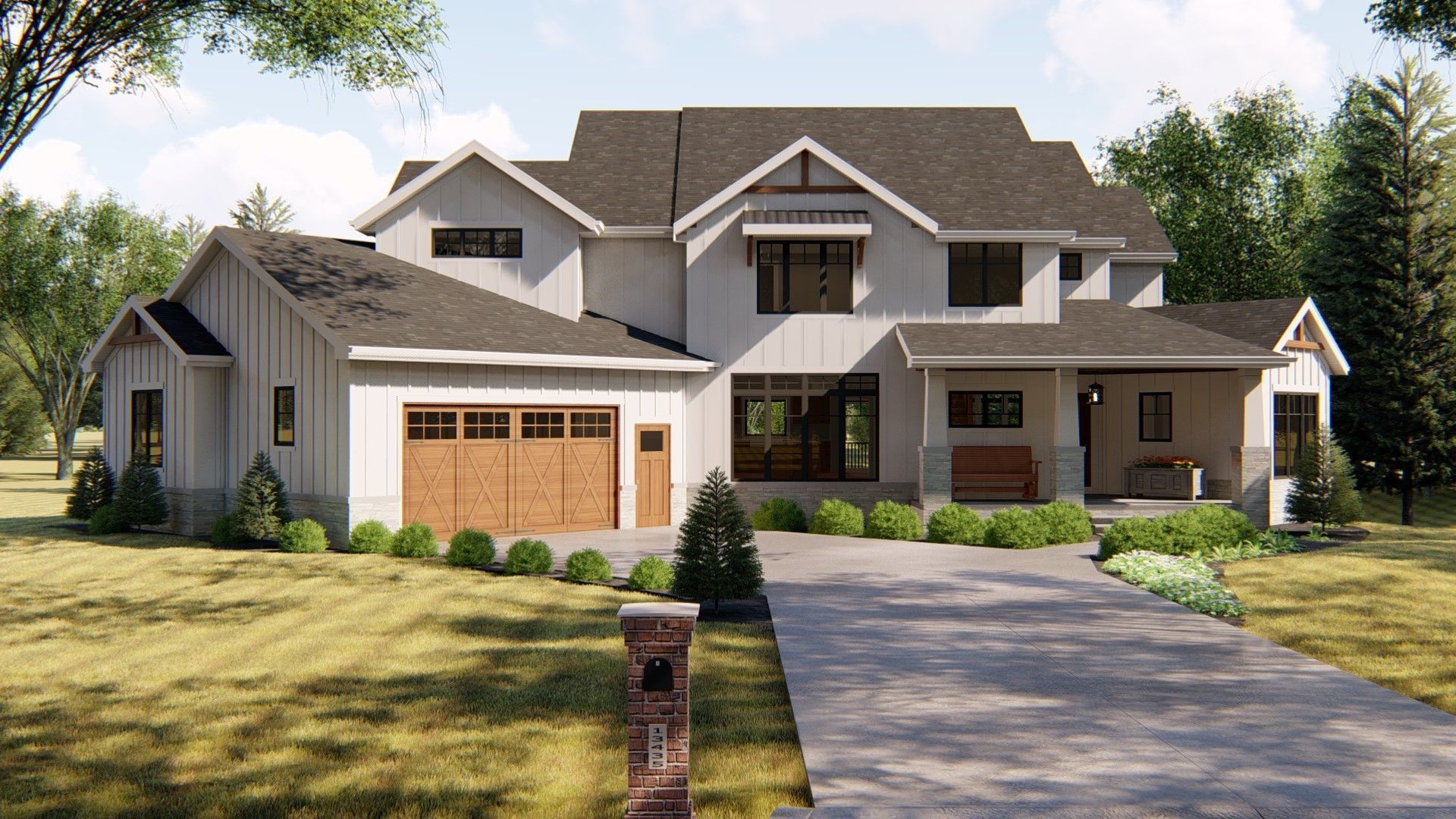  2  Story  Modern  Farmhouse  House  Plan  Shadow Creek