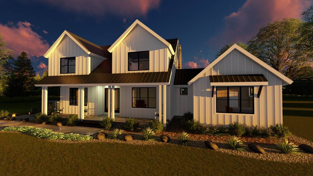  1 5  Story  Modern  Farmhouse  Plan  Harmdierks