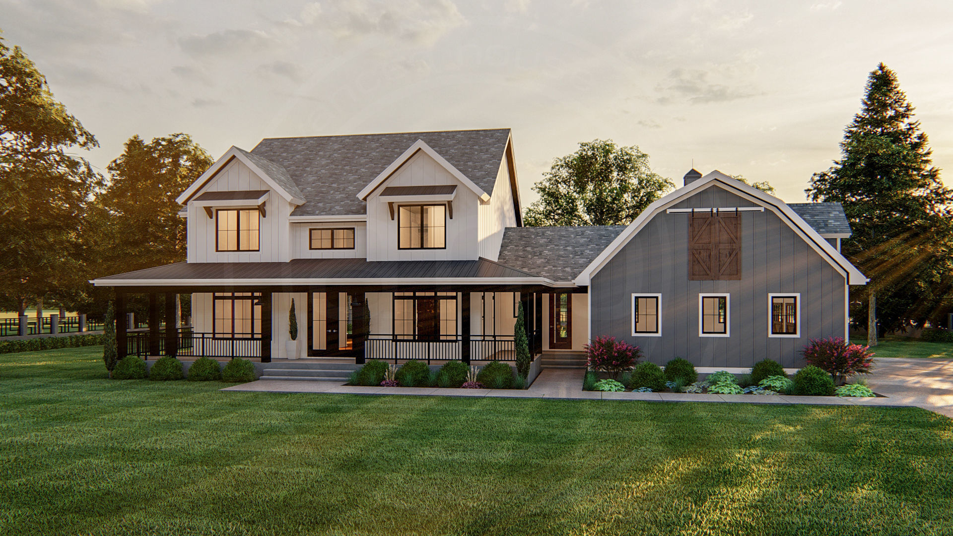  2  Story  Modern  Farmhouse  Plan  Houston